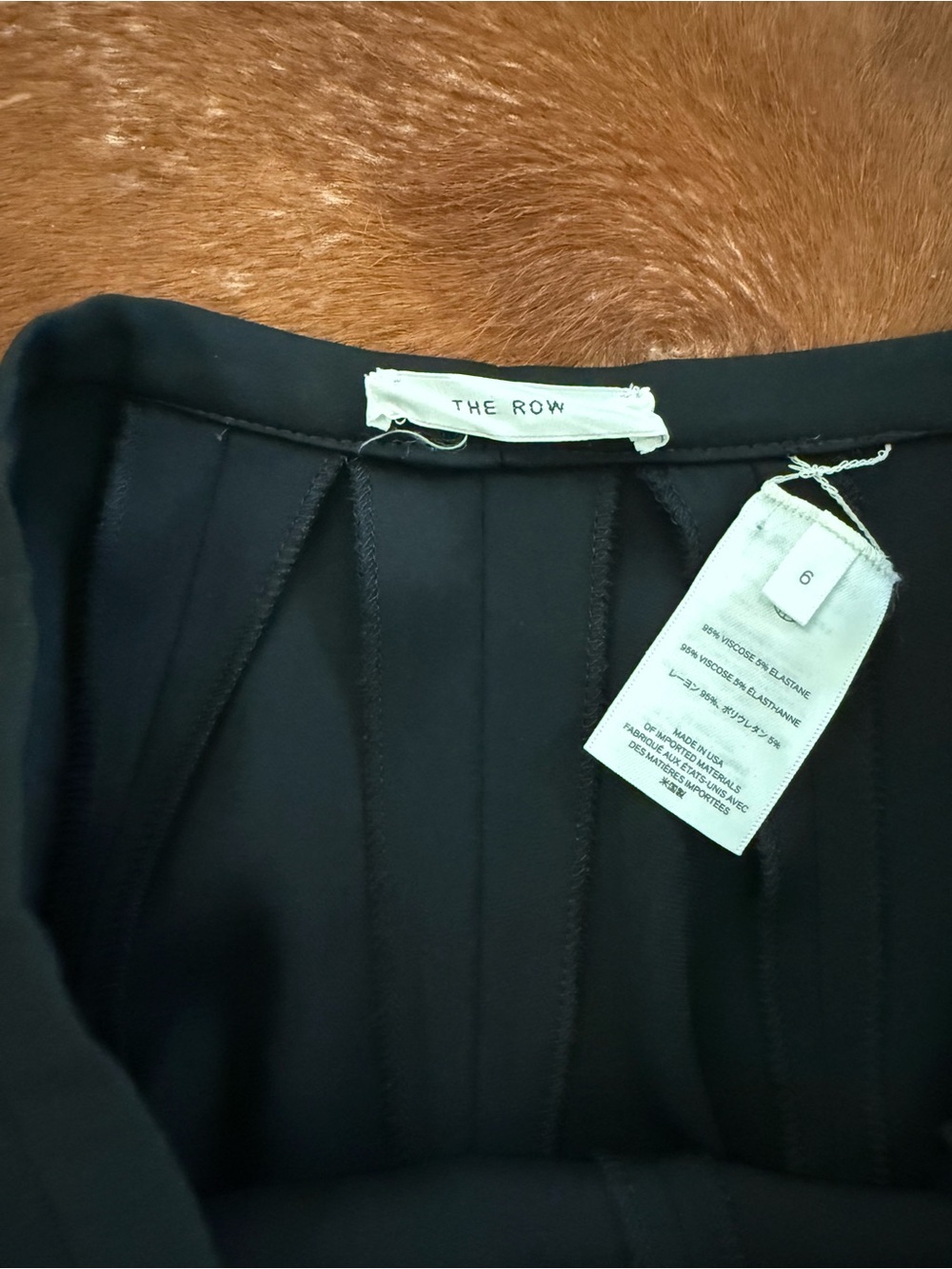 The Row Black Sovino Skinny fit Pants - Picture 5 of 5
